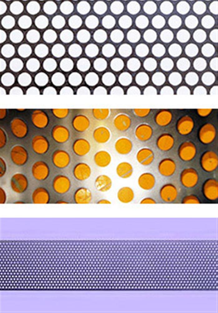 Perforated metal with round holes