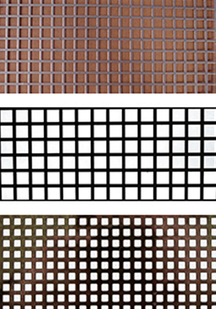 Perforated metal with square hole